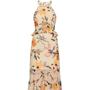 BCBG Floral Sleeveless Maxi Dress